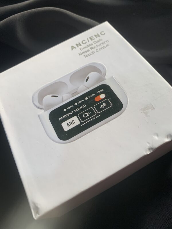 New A9 Pro Apple Airpods – ANC/ENC Noise Reduction Touch Control Bluetooth 5.4 Wireless Earbuds